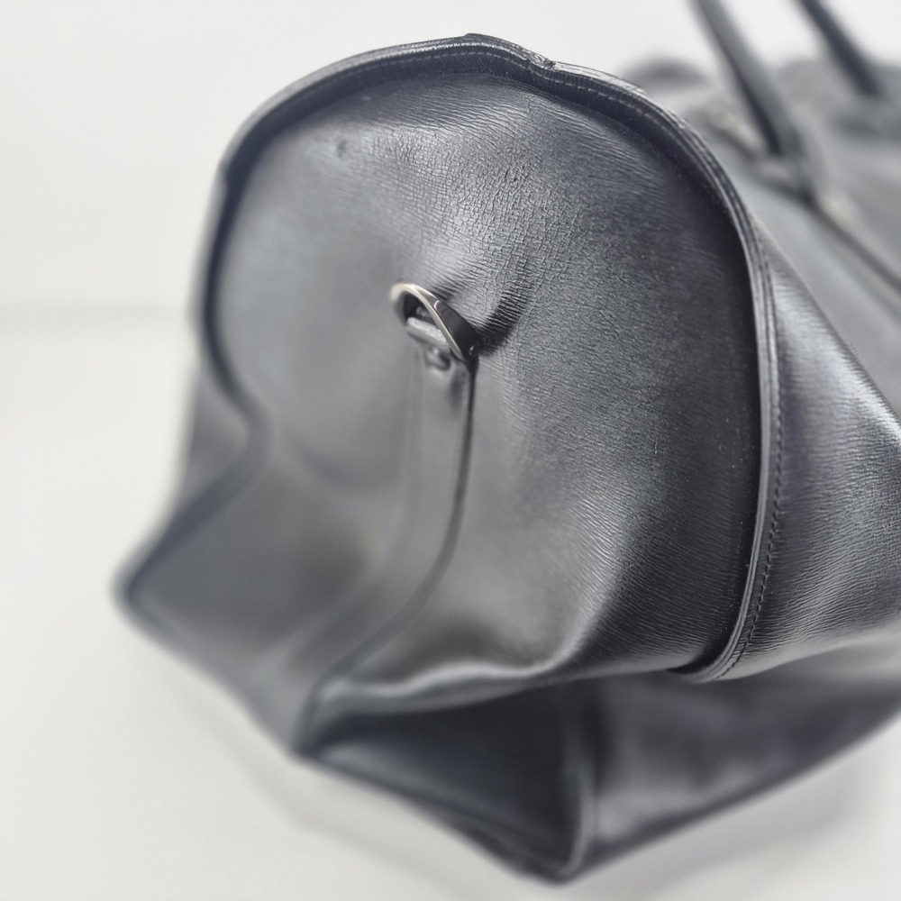 Montblanc 2 Way Boston Bag Duffle Leather Black - Picture 5 of 16